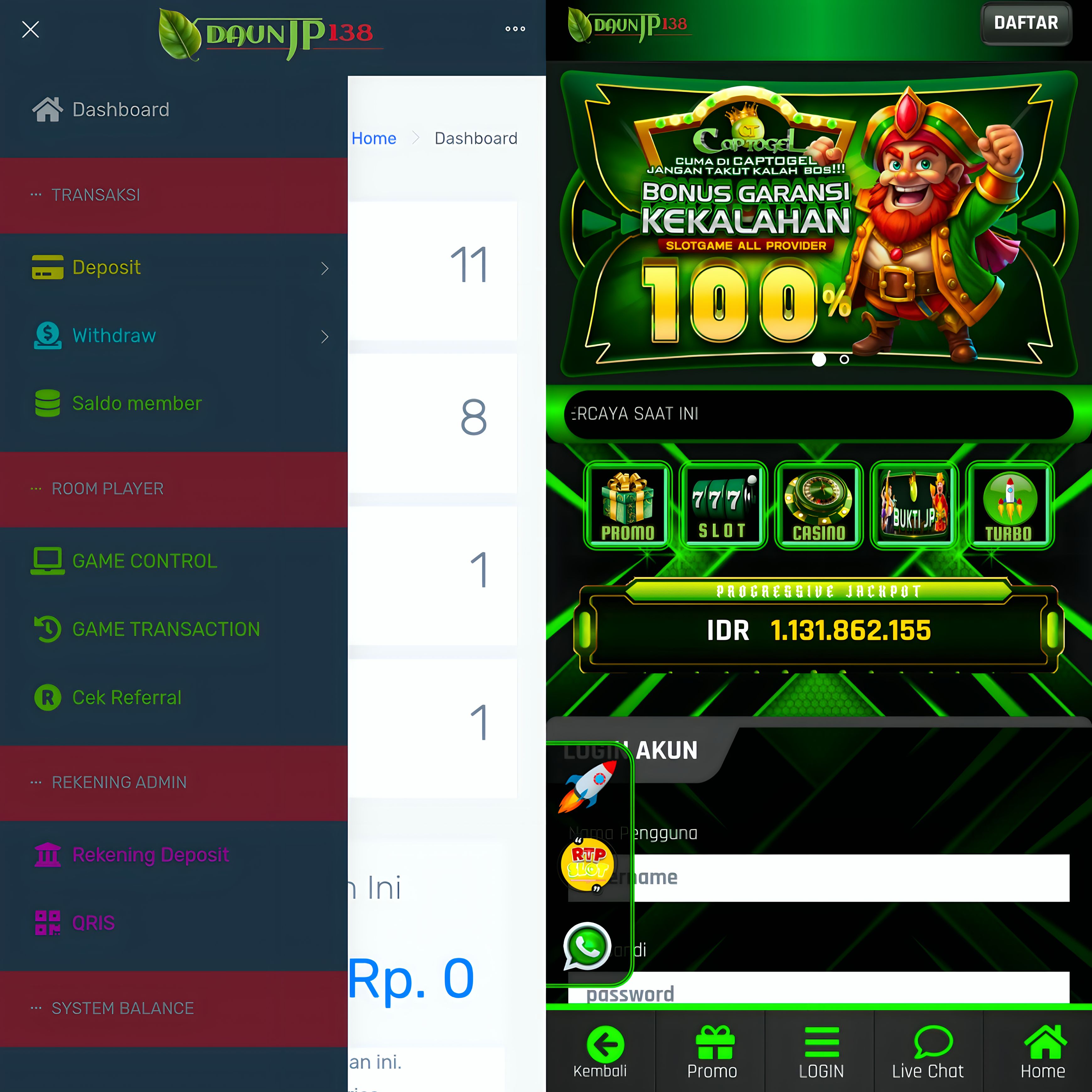 TAMPILAN OLD IDN GREEN